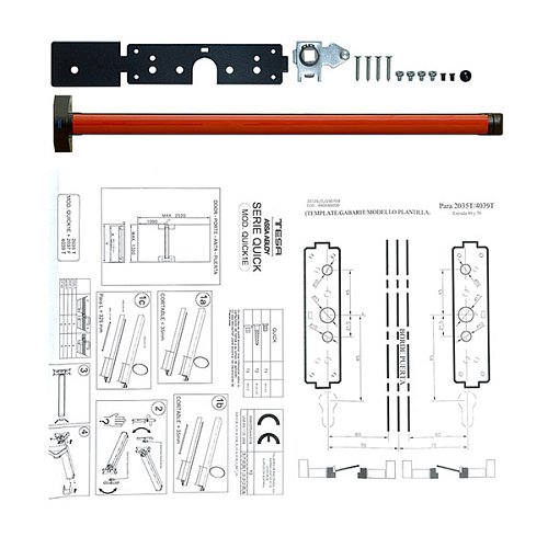 Антипаніка TESA QUICK1E 909 для евакуаційного виходу black red чорно-червоний - Фото №8