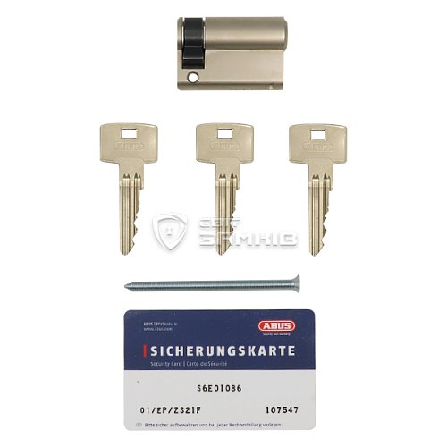 Циліндр половинка ABUS S60P 75 (65*10) нікель - Фото №4