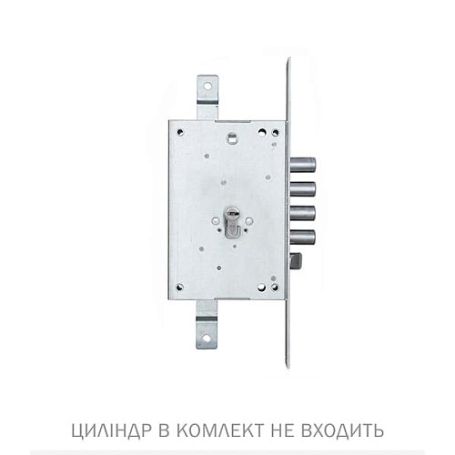 Механізм замка MUL-T-LOCK A528 (BS63*85мм) хром полірований без зв.планки - Фото №7
