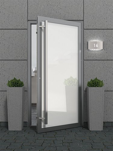 Ручки скоби WALA Q45RX 1600/1300.45 (комплект) труба 40*20 нержавіюча сталь М304 - Фото №4