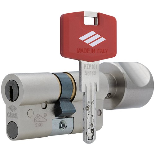 Циліндр CISA RX (модульний) 85T (35*50T) нікель матовий 3 ключі - Фото №1