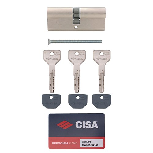 Циліндр CISA ASIX P8 80 (40*40) нікель матовий 3 ключі - Фото №7