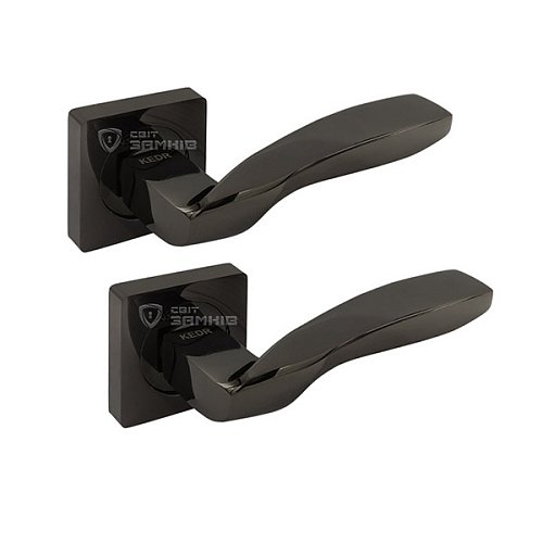 Ручки на розеті KEDR R06.045-AL black nickel чорний нікель - Фото №1