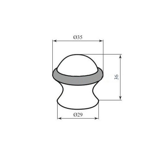 Стопор дверний підлоговий RDA DS019 PB полірована латунь - Фото №3