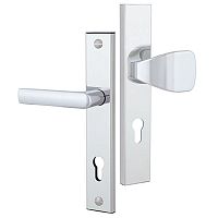 Ручки на планці ROSTEX 802 R 85мм (38-55мм) фіксована-натискна хром полірований