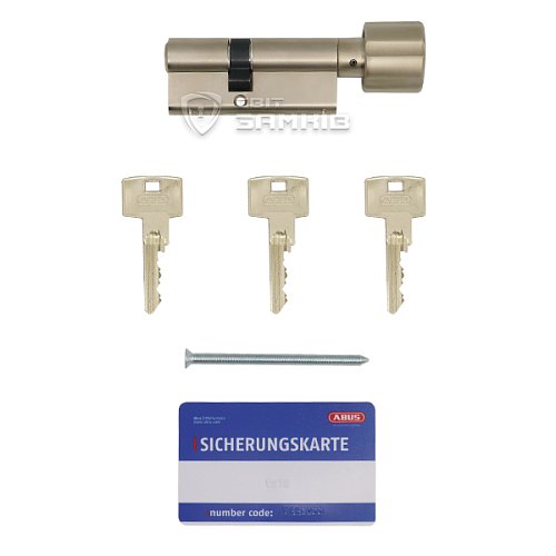 Циліндр ABUS Vitess 1000 105T (50*55T) нікель сатин - Фото №6