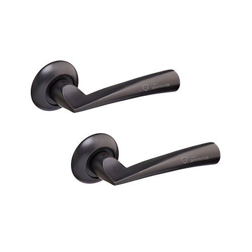 Ручки на розеті GAVROCHE Vanadium AL-A5 BLACK чорний - Фото №1