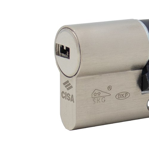 Циліндр CISA ASIX P8 75T (30*45T) нікель матовий 3 ключ - Фото №3