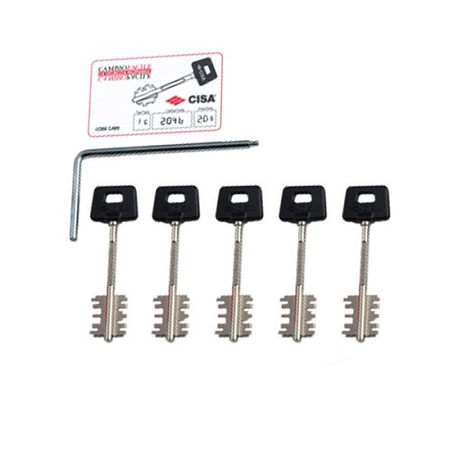 Набір для перекодування замків CISA 06520.51.1 5 коротких ключів - Фото №1