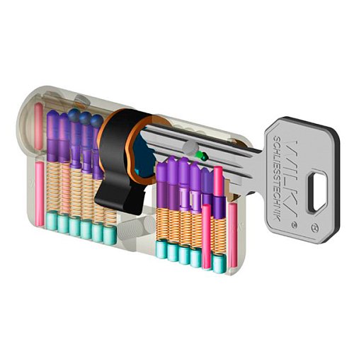 Циліндр WILKA 1400 C Premium 130 80 (40*40) нікель - Фото №6