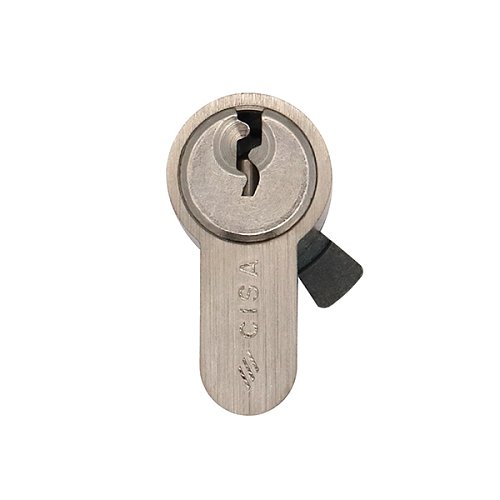 Циліндр половинка CISA C2000 40 (30*10) нікель матовий 3 ключі - Фото №4