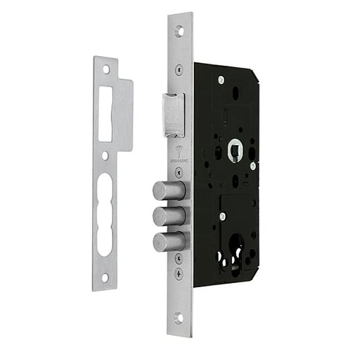Механізм замка MUL-T-LOCK 972 (BS55*72мм) матовий хром - Фото №1