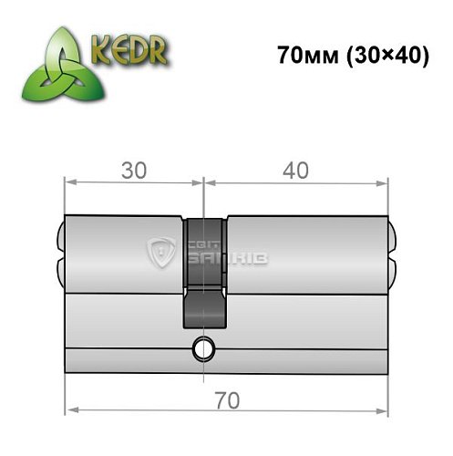 Циліндр KEDR Zink 70 (30*40) ZN нікель - Фото №8