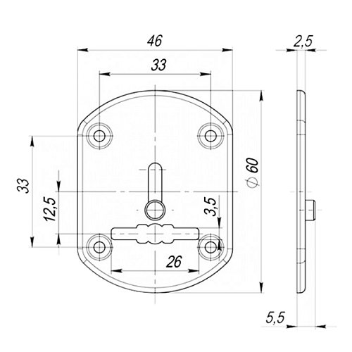 Накладки сувальдні KEDR T917 AB бронза - Фото №2