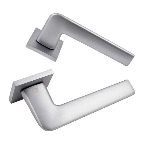 Ручки на розеті COMIT Flagman матовий хром брашований - Фото №3