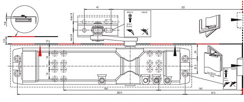 Дотягувач ABLOY DC247 RP BC EN5-7 без тяги до 160кг FIRE Коричневий - Фото №11