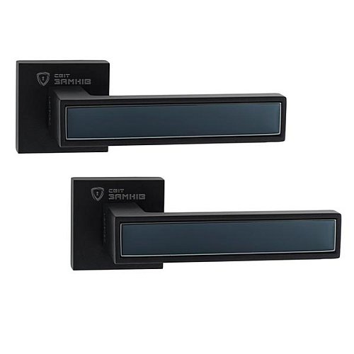 Ручки на розеті ORO/ORO Prestige (15E) Black чорний матовий