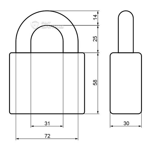 Замок навісний ABLOY PL350 Protec (2 ключа) - Фото №6