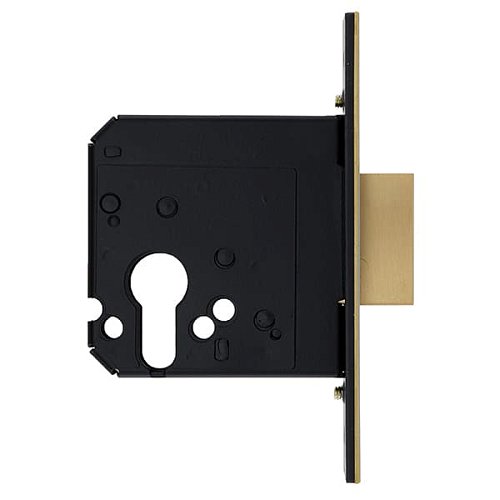 Механізм замка MUL-T-LOCK 731 (BS58мм) матова латунь - Фото №3