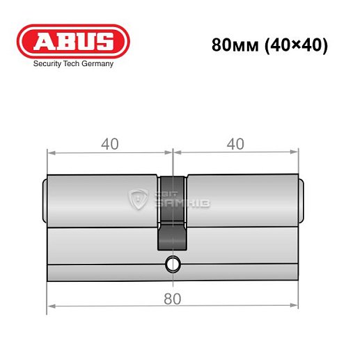 Циліндр ABUS Vitess 1000 80 (40*40) нікель сатин - Фото №6