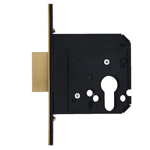 Механізм замка MUL-T-LOCK 731 (BS58мм) матова латунь - Фото №2