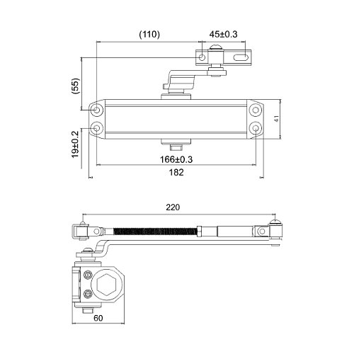 Дотягувач CISA 60470.03.0.88 STD до 80 кг коричневий - Фото №7