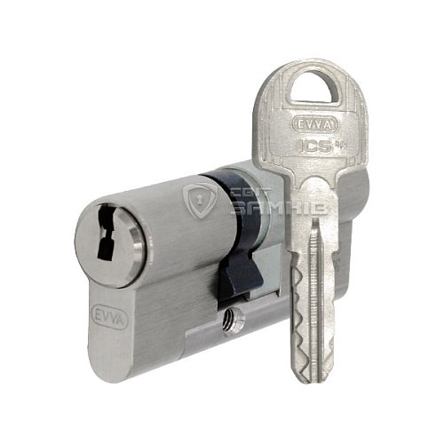 Циліндр EVVA ICS 87 (31*56) нікель сатин - Фото №1