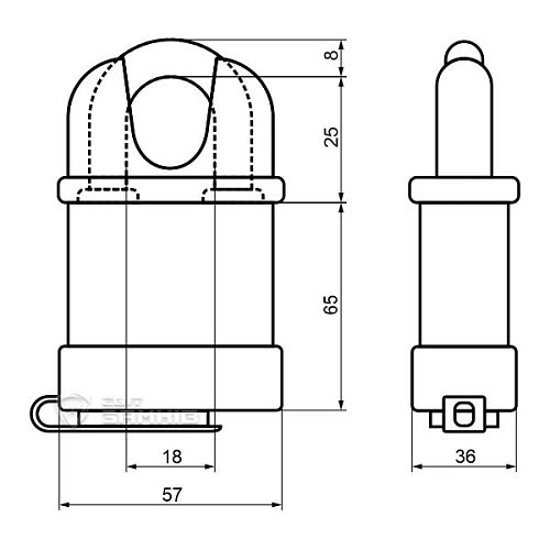 Замок навісний ABUS Extreme-83WPCS/53 Bravus-1000 (3 ключа) - Фото №3