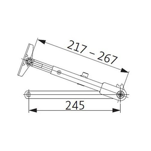 Дотягувач GU ОТS 430 STD HO з фіксацією до 100кг Чорний - Фото №3