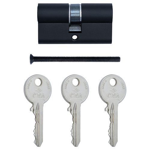Циліндр CISA C2000 70 (35*35) чорний 3 ключі - Фото №6
