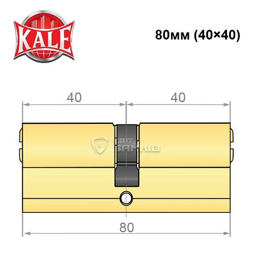 Циліндр KALE 164BNE 80 (40*40) PB - Фото №4