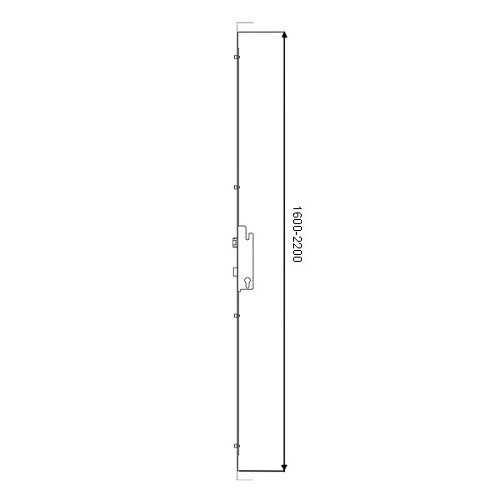Механізм замка AKPEN бочка 35 мм рейка 1600-2200 мм - Фото №4