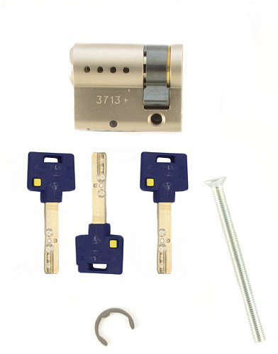 Циліндр половинка MUL-T-LOCK MTL600/Interactive+ 54.5 (45*9.5) нікель сатин 3 ключа - Фото №2