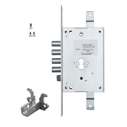 Механізм замка MUL-T-LOCK A528 (BS63*85мм) хром полірований без зв.планки - Фото №8