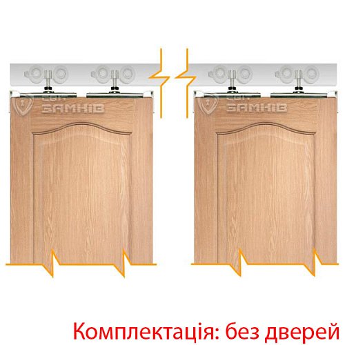 Розсувна система KEDR ESW338-40 довжина 2 м на 2 полотна вагою до 40 кг - Фото №1
