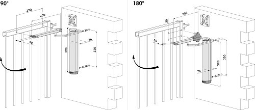 Дотягувач для хвіртки LOCINOX Verticlose-2-wall з установкою на стіну сірий - Фото №5