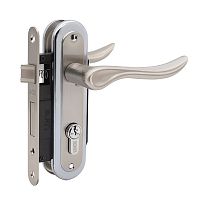 Комплект замка LINDE A-1295 PZ (BS40*62мм) SN/CP матовий нікель/полірований хром