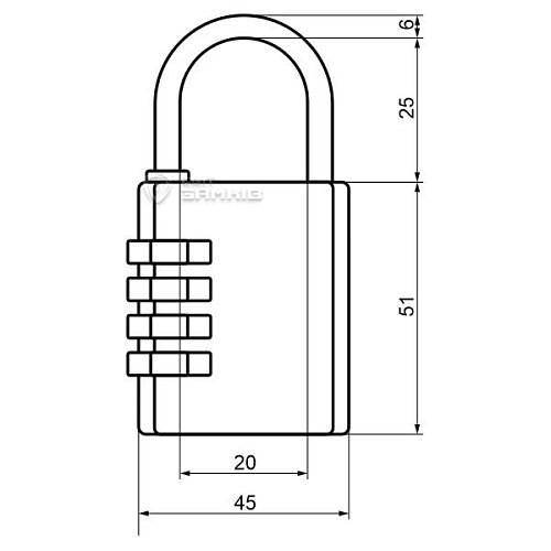 Замок навісний ABUS 158KC/45 кодовий - Фото №5