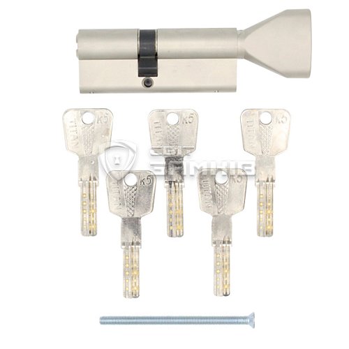 Циліндр TITAN K5 105T (50*55T) нікель сатин - Фото №4
