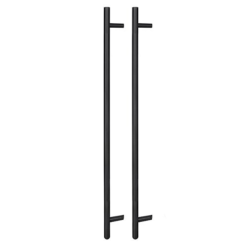 Ручки скоби ABARO Bali 45° L:1400 X:1200 D:32mm SS 304 чорний RAL 9005 (комплект) - Фото №2