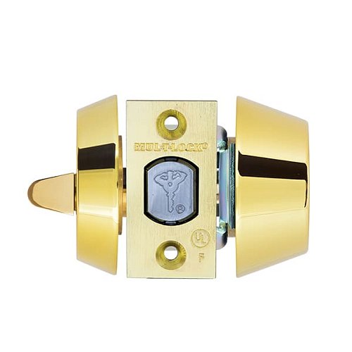 Замок врізний MUL-T-LOCK Dead Bolt Hercular Interactive+ (BS60/70мм) полірована латунь - Фото №4