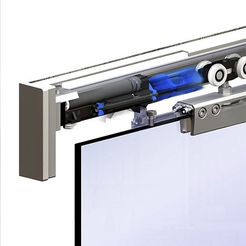 Розсувна система VALCOMP Herkules Glass HG01 довжина 2 м на 2 полотна вагою до 100 кг 8-12 мм - Фото №2
