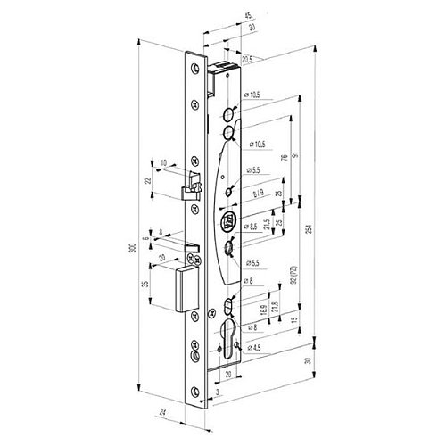Електромеханічний замок ABLOY EL 460 (BS30*92мм) з функцією антипаніки - Фото №6