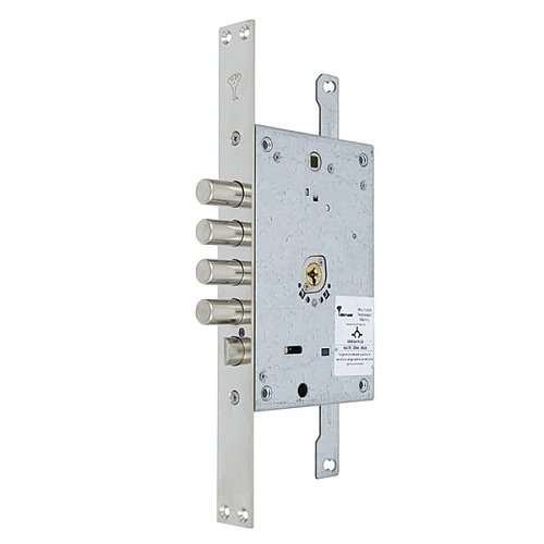 Механізм замка MUL-T-LOCK Omega OFMPA10328L 3in1 (BS65*85мм) хром полірований без зв.планки - Фото №1