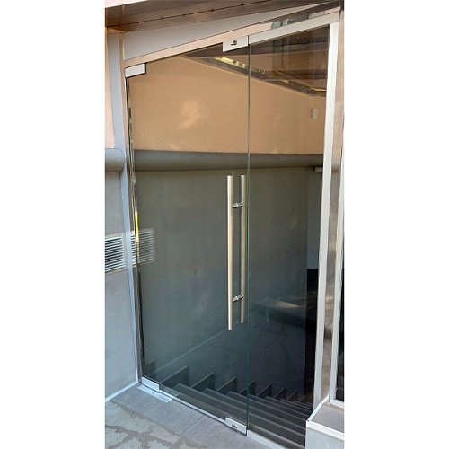 Замок накладний GLASS-M-TECH EK-М50 для барних скляних дверей сатин - Фото №3