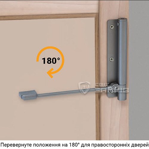 Дотягувач для хвіртки ALDEGHI LUIGI 114VA170S лівий VA антрацит - Фото №3