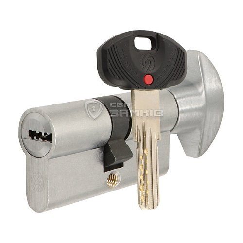 Циліндр SECUREMME K2 100T (50*50T) матовий хром - Фото №1