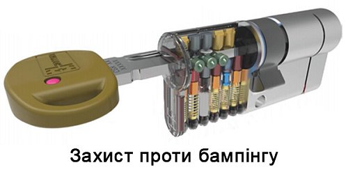 Циліндр MOTTURA Champions C39 92T (51*41T) нікель матовий - Фото №6