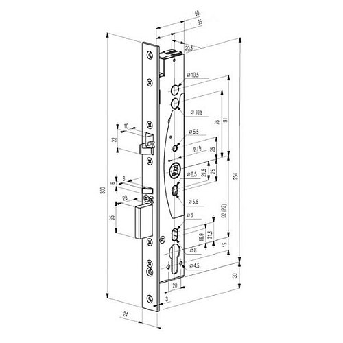 Електромеханічний замок ABLOY EL 460 (BS35*92мм) з функцією антипаніки - Фото №6