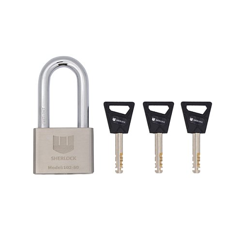 Замок навісний SHERLOCK 102-50 довга дужка (3 ключа) - Фото №5